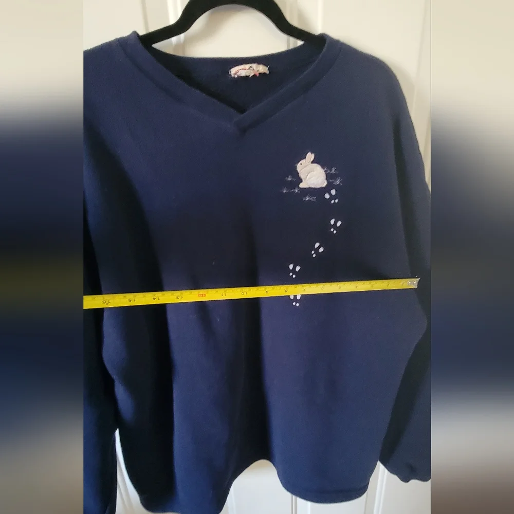 Vintage Morning sun top with bunny‎ Easter mood, size L